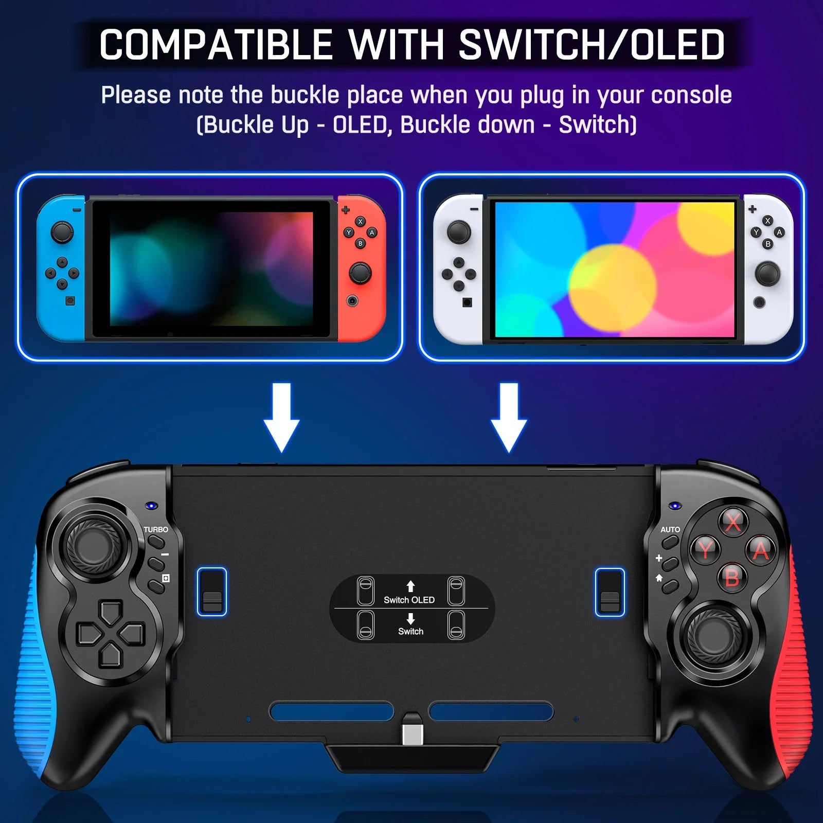 Dual Vibration Handheld Controller Grip Gamepad for Nintendo Switch Joy-Con Game