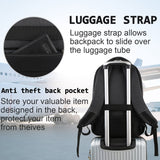 Laptop Backpack,Business Travel anti Theft Slim Durable Laptops Backpack with USB Charging Port,Water Resistant College Computer Bag for Women & Men Fits 15.6 Inch Laptop and Notebook - Black