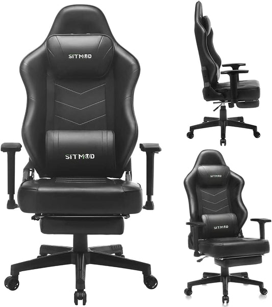 Footrest Racing Lumbar Support Gamer Chair Comfy Massage PC Leather Ergonomic Chair High Back Reclining Adjustable Swivel Video Game ChairsGaming Chairs for Adults Computer Chair with Footrest Racing Lumbar Su Product Description ChairsLive Online MallLive Online MallFootrest Racing Lumbar Support Gamer Chair Comfy Massage PC Leather Ergonomic Chair High Back Reclining Adjustable Swivel Video Game Chairs