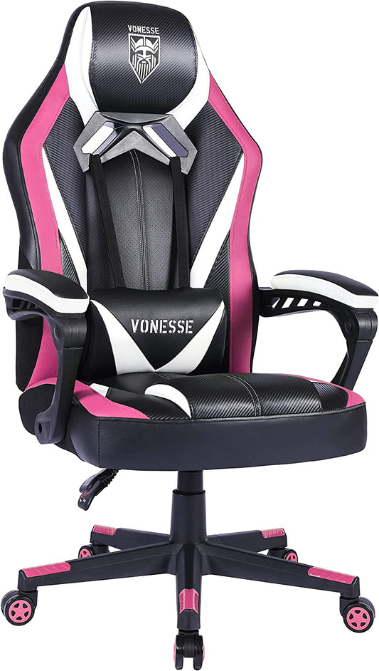 Girls Gaming Chair, Light Pink Computer ChairGirls Gaming Chair, Light Pink Computer Chair with Massage, Rose Desk 
🎮 DURABLE MATERIAL: 25000 Martindale rub test for PU and carbon fibre, highly tensile and wearing resistant, excellent color fastness, high density and good-qualitChairsLive Online MallLive Online MallGirls Gaming Chair, Light Pink Computer Chair