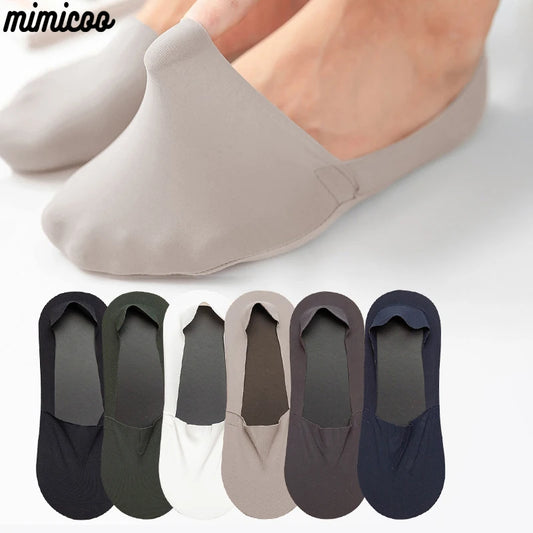 3 Pairs High Quality Matching Casual Socks Men Invisible Low Cut Sock Lot Breathable Silicone Non-slip Comfortable Cotton Bottom