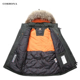 CORBONA New Men's Jackets Real Ful Collor Winter Coat  Business Fashion Down Cotton Parka Thick Casual  Multifunctional 2024