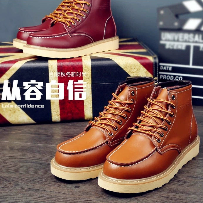 Winter Fleece-Lined Warm British Style Large Size Worker Boot