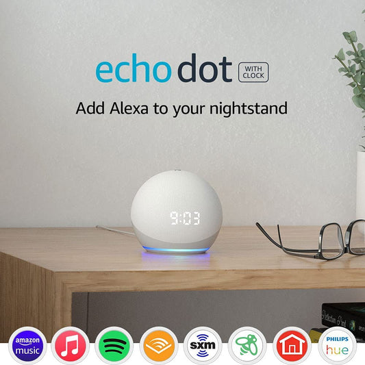 Echo Dot (4th Gen) Smart SpeakerEcho Dot (4th Gen) Smart Speaker with Clock and Alexa in Glacier White
Meet Echo Dot with clock - Our most popular smart speaker with Alexa. The sleek, compact design delivers crisp vocals and balanced bass for full sound.
Perfect for ElectronicsLive Online MallLive Online MallEcho Dot (4th Gen) Smart Speaker