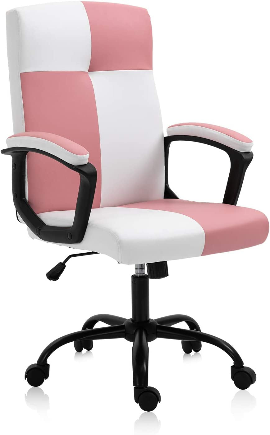 High Back Home Office Desk Chair, Modern PU Leather Office ChairHigh Back Home Office Desk Chair, Modern PU Leather Office Chair with 
❤Unique Color Design: Contrast color design is an art that makes this leather office chair stand out from all the other chairs. The strong visual difference makes iChairsLive Online MallLive Online MallHigh Back Home Office Desk Chair, Modern PU Leather Office Chair