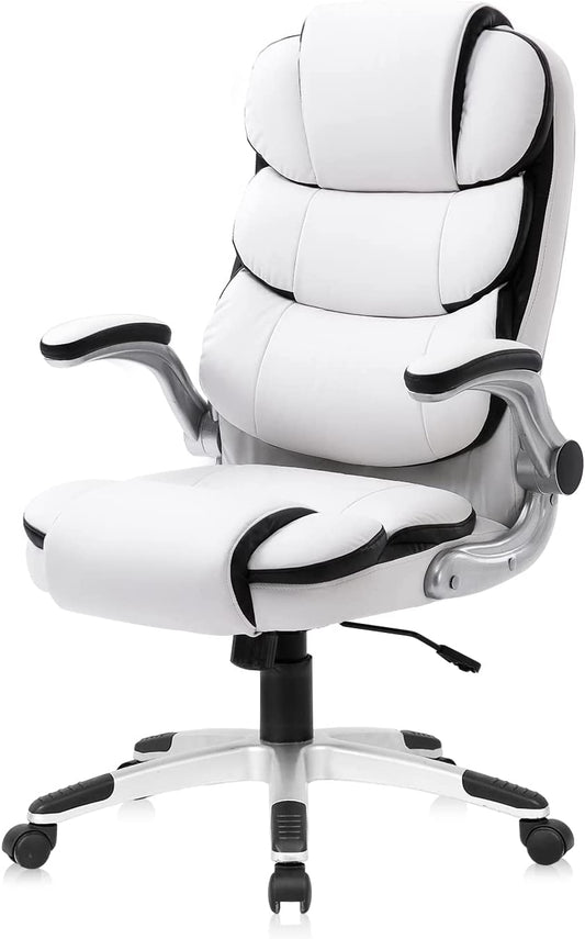 Executive Office Chair Ergonomic Home Office Desk Chair High Back White Leather Chair,Comfortable Computer ChairExecutive Office Chair Ergonomic Home Office Desk Chair High Back Whit
🎁COMFORT FIRST---the well-designed headrest fits the curvature of the human body and relieves neck fatigue; the backrest fits the curvature of the waist to relieveChairsLive Online MallLive Online MallExecutive Office Chair Ergonomic Home Office Desk Chair High Back White Leather Chair,Comfortable Computer Chair