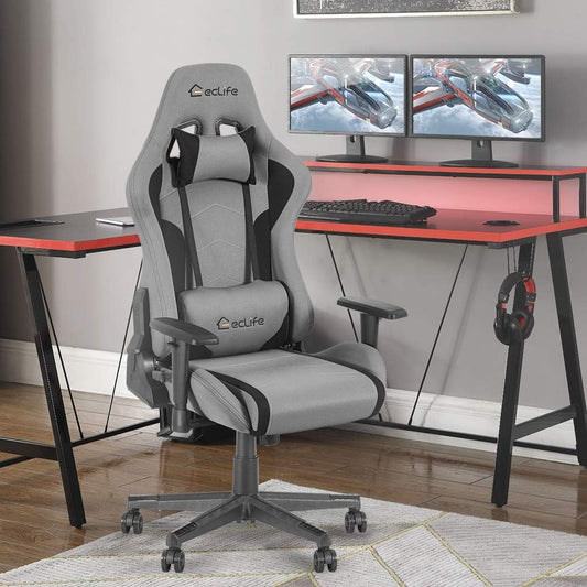Gaming ChairGaming Chair for Kids, Massage Video Gaming Chair Fabric Gamer Compute
【Selected Breathable Fabric 】: gaming chair for kids covered by premium Soft Fabric, It reduces stuffy and sweats of your back and waist, making it better suited toChairsLive Online MallLive Online MallGaming Chair